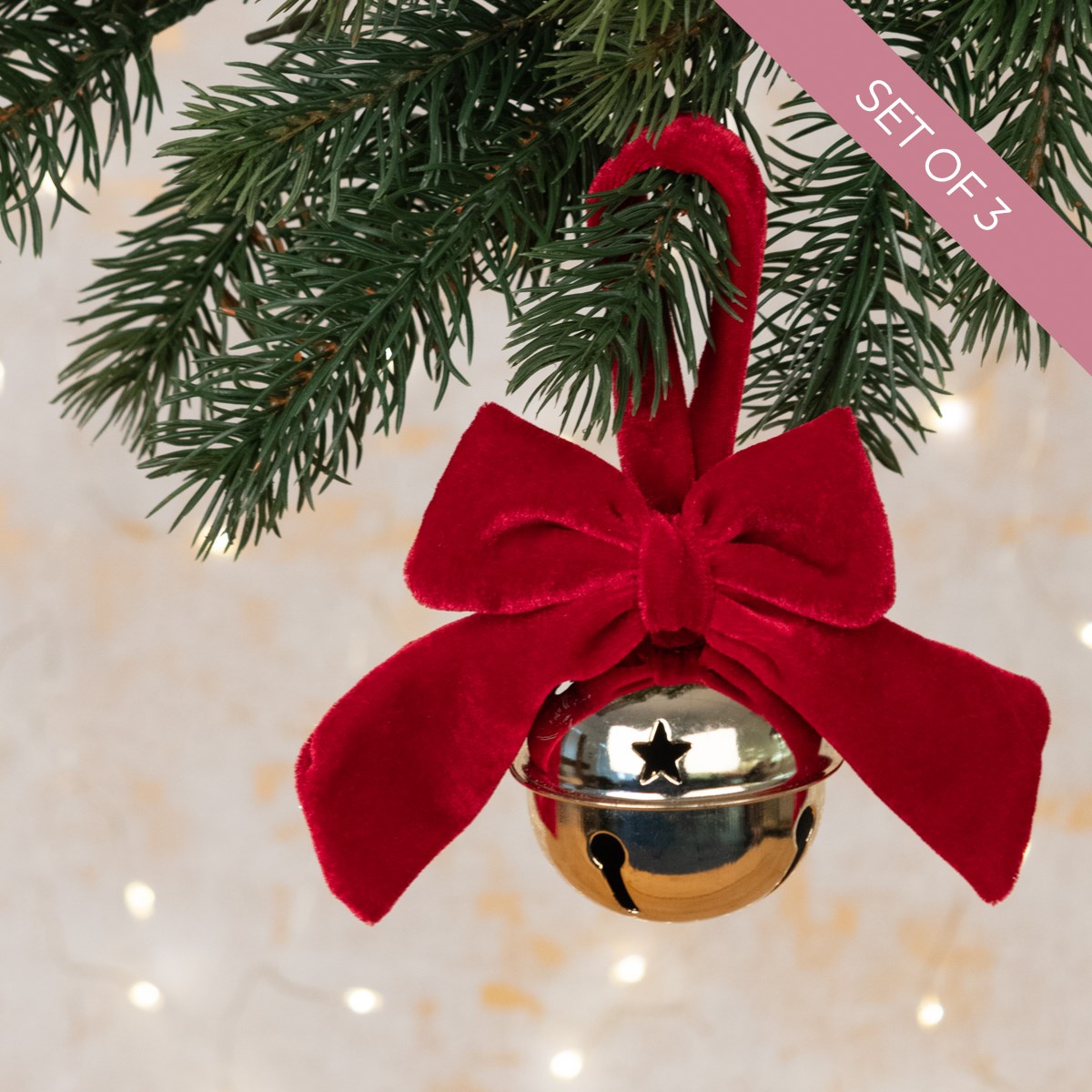 Bell with Velvet Bow – 6cm