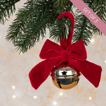 Bell with Velvet Bow – 6cm