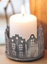 Punched houses Candle holder