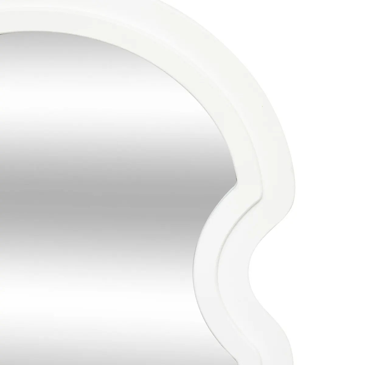 Emily Wave Wall Mirror – White