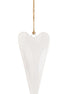 Medium Slim Hanging Heart - White