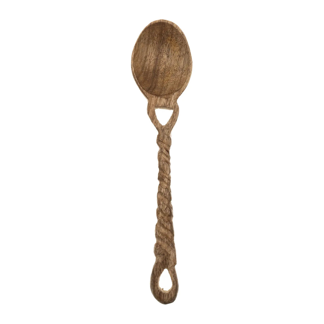 Twisted Handle Mango Wooden Spoon
