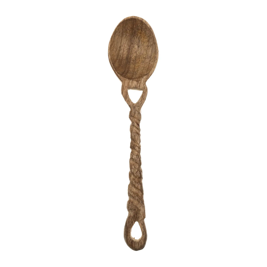 Twisted Handle Mango Wooden Spoon