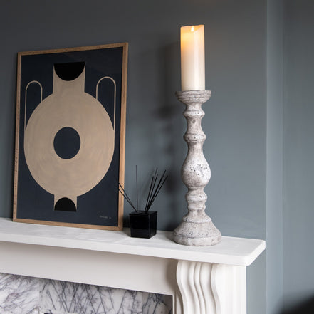 Birkdale Pillar Stone Candleholder