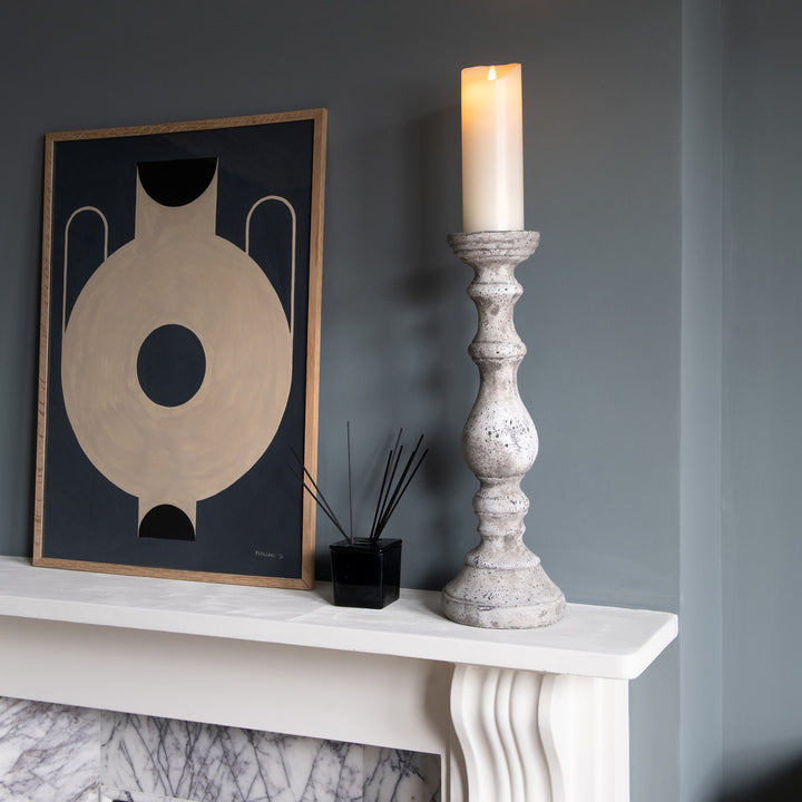 Birkdale Pillar Stone Candleholder