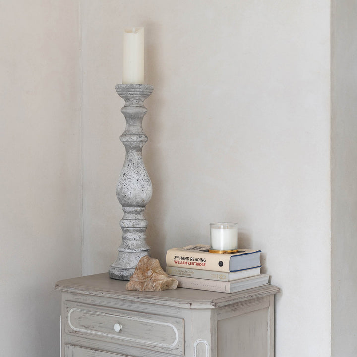 Birkdale Pillar Stone Candleholder