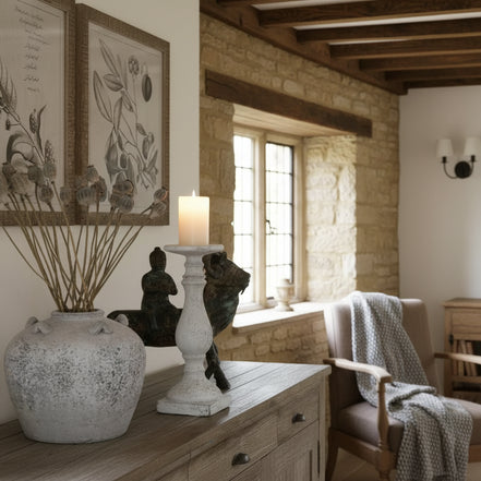 Birkdale Medium Stone Candle Holder