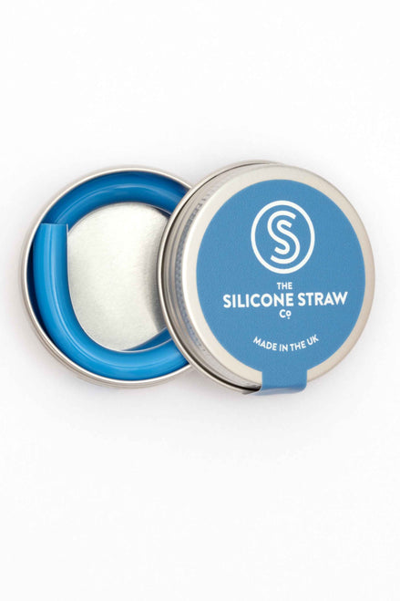 Blue Reusable Straw in Travel Tin