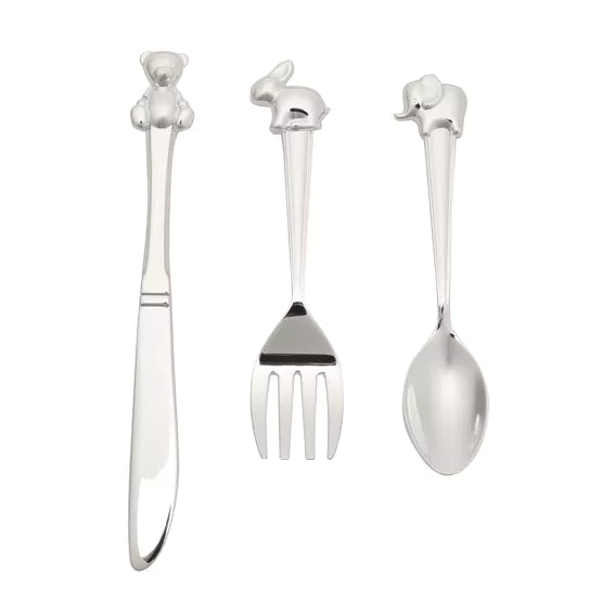 Bambino Silverplated 3 Piece Cutlery Set