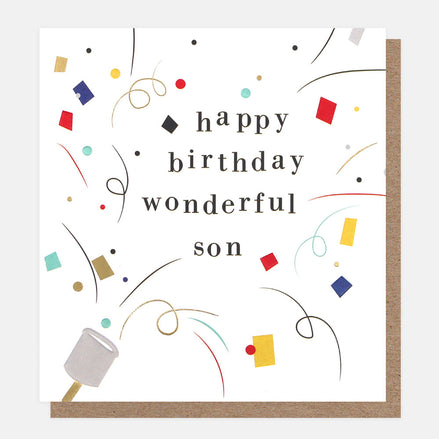 Happy Birthday Wonderful Son Birthday Card