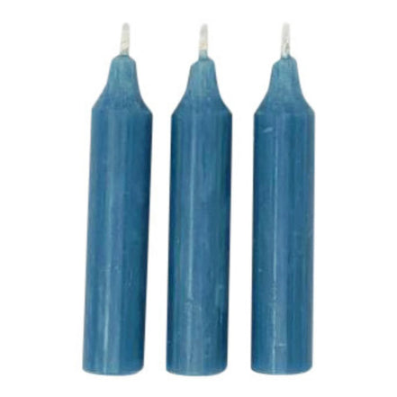 Danish Short Candle Dusty Blue