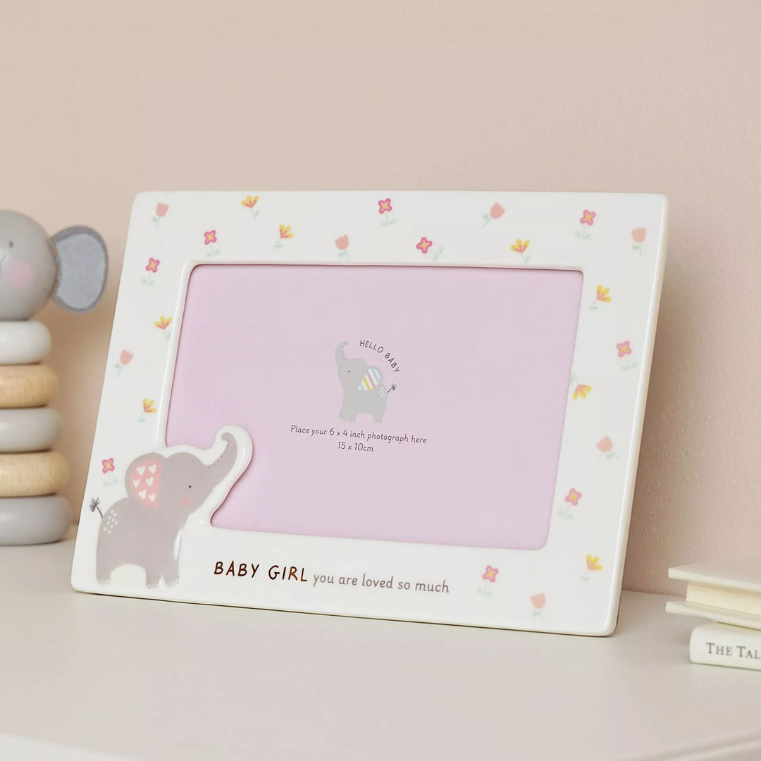 Baby Girl Ceramic Photo Frame
