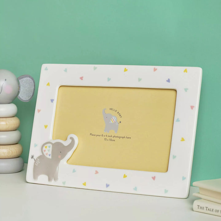 Hello Baby Ceramic Photo Frame