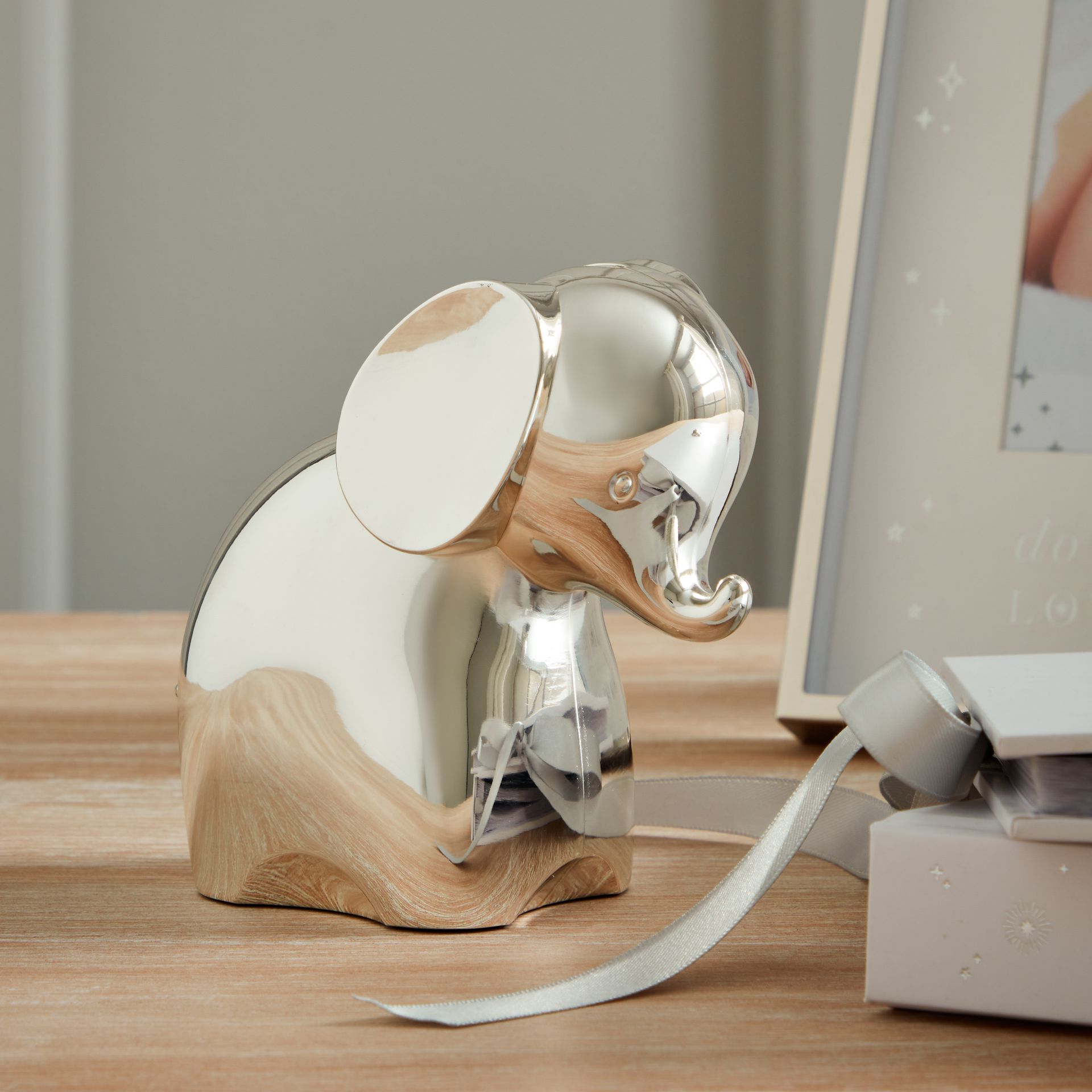 Silver Plated Elephant Money Box