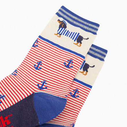 Sausage Dog Sailor Socks