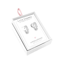 Diamond Silver Circle Earrings