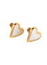 Mother of Pearl Heart Stud Earrings