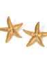 Oversize Starfish Gold Earrings