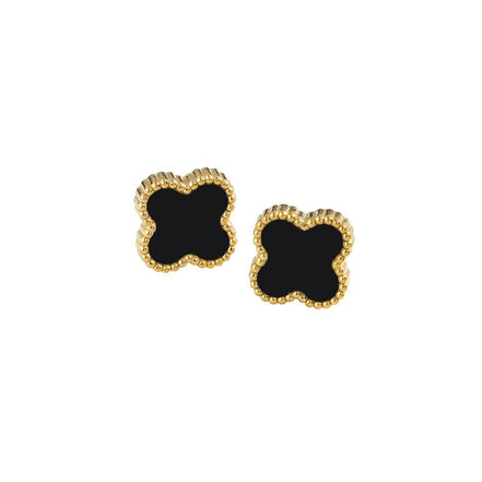 Black Clover Stud Earrings