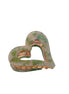 Open Heart Hairclip In Green Fleck