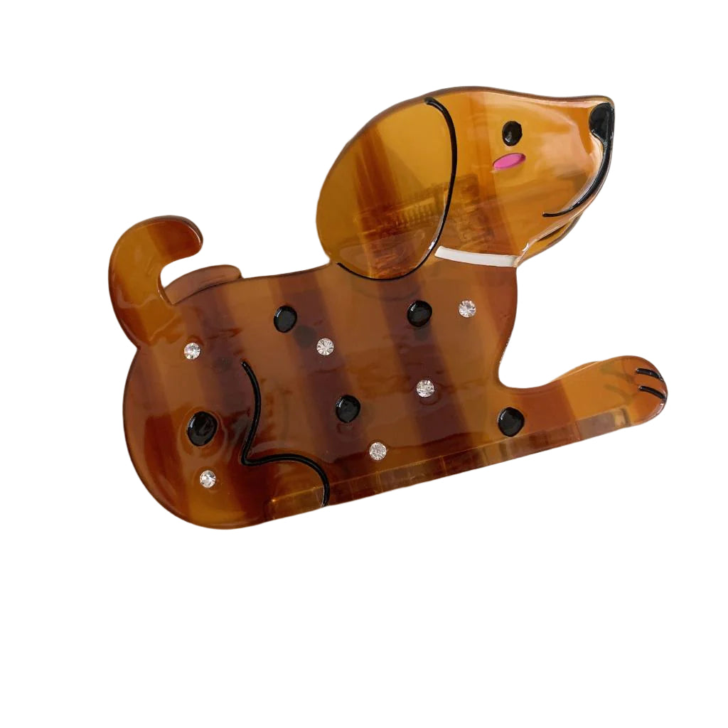 Dalmatian Claw Clip In Brown Stripe
