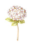 Hydrangea Stem Brooch In White