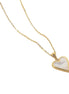 Mother Of Pearl Heart Necklace In Gold