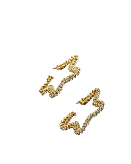 Gold Star Bead Earrings