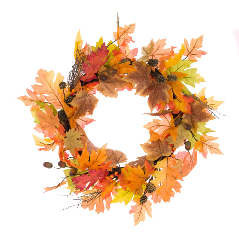 Autumn Maple Acorn Wreath