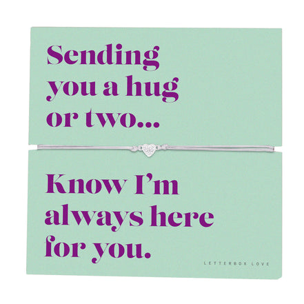 Sending Hugs Sentiment Bracelet