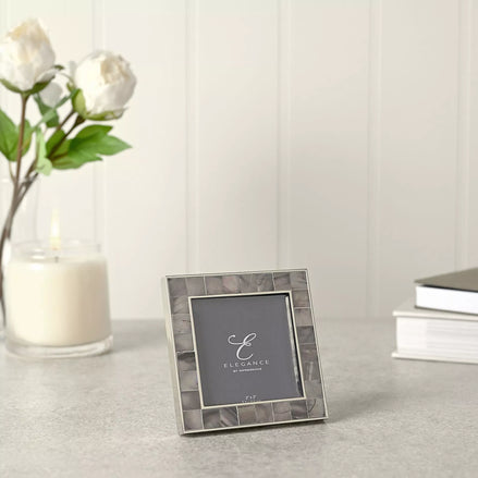 Elegance Grey Mother of Pearl 3 x 3 Photo Frame