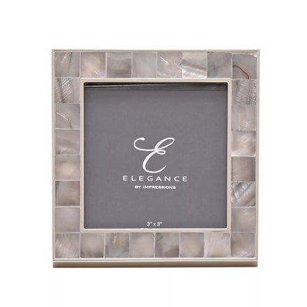 Elegance Grey Mother of Pearl 3 x 3 Photo Frame