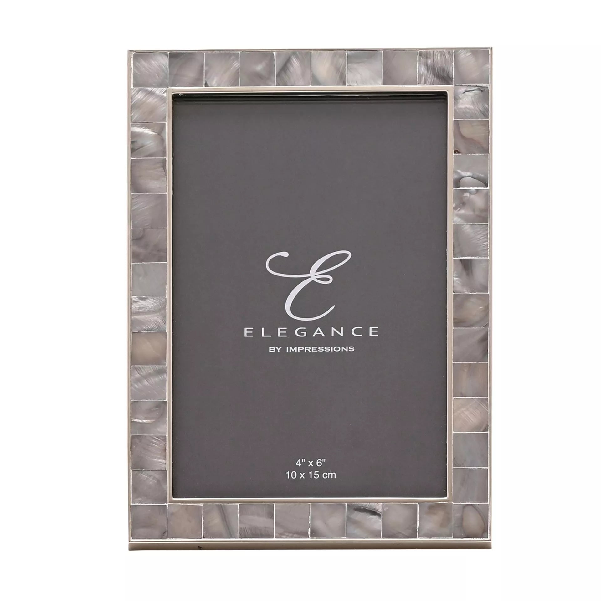 Elegance Grey Mother of Pearl Photo Frame 4' x 6'