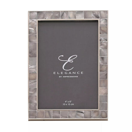 Elegance Grey Mother of Pearl Photo Frame 4' x 6'
