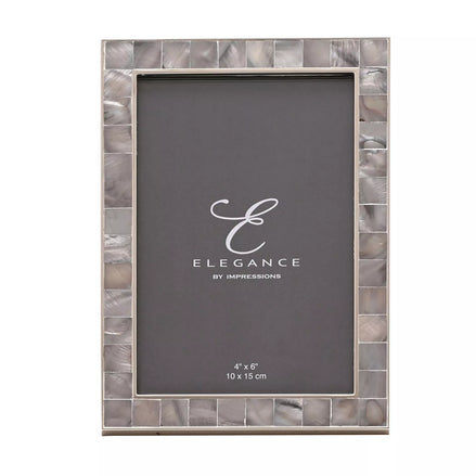 Elegance Grey Mother of Pearl Photo Frame 4' x 6'