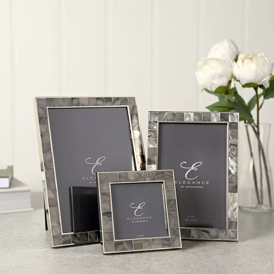 Elegance Grey Mother of Pearl Photo Frame 4&