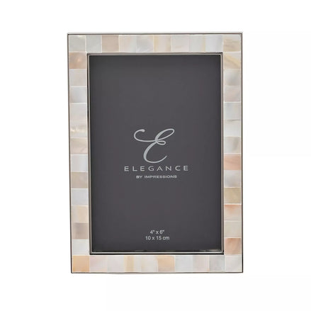 Elegance Metal/Mother of Pearl Frame 4 x 6