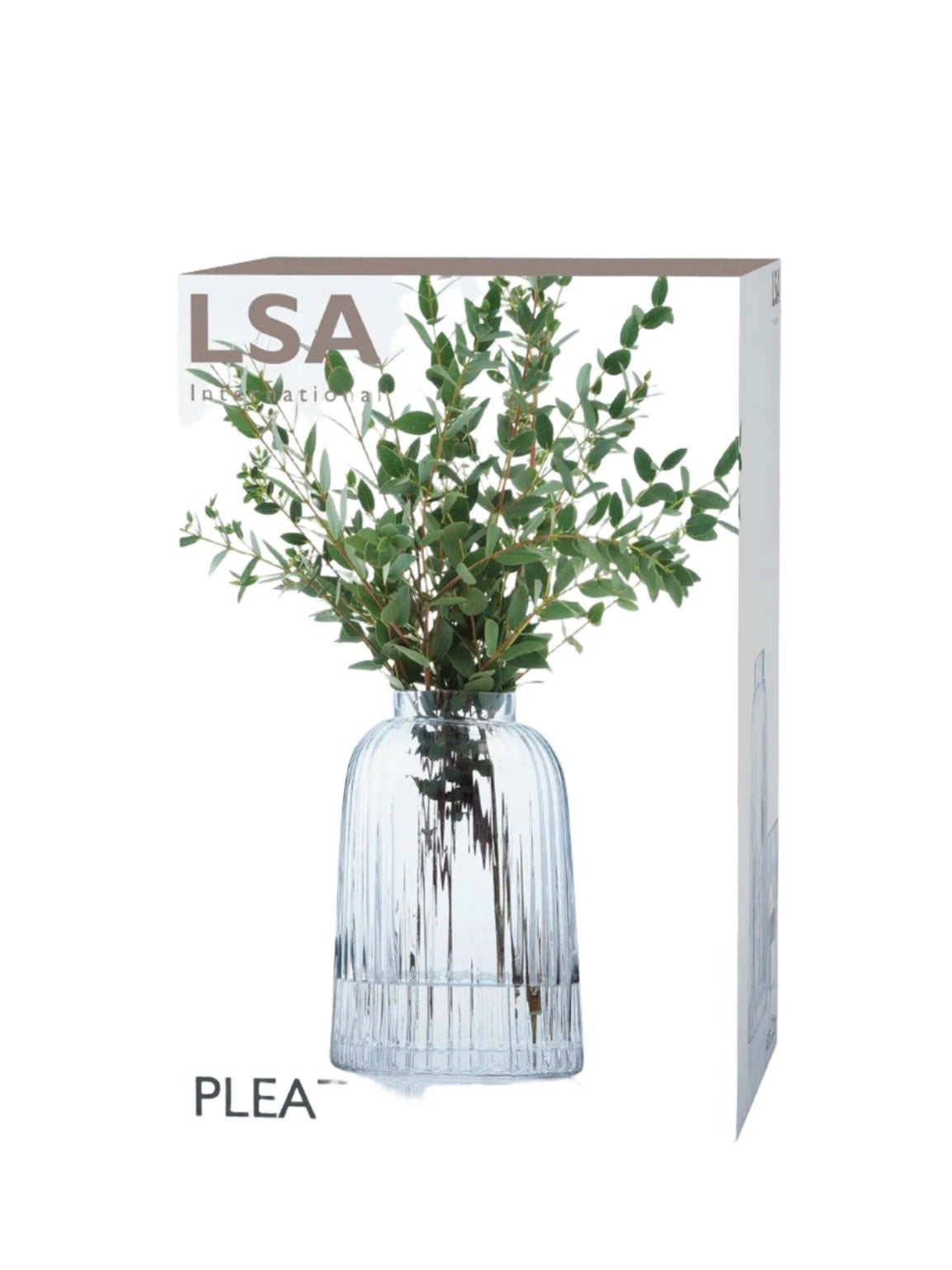 LSA - Pleat Vase Clear 20cm