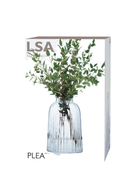 LSA - Pleat Vase Clear 20cm