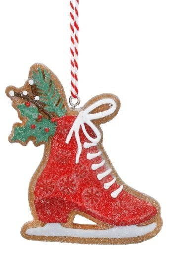 Gingerbread Skating Boot Decoration