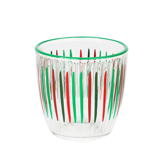 Red and Green Stripe Tumbler