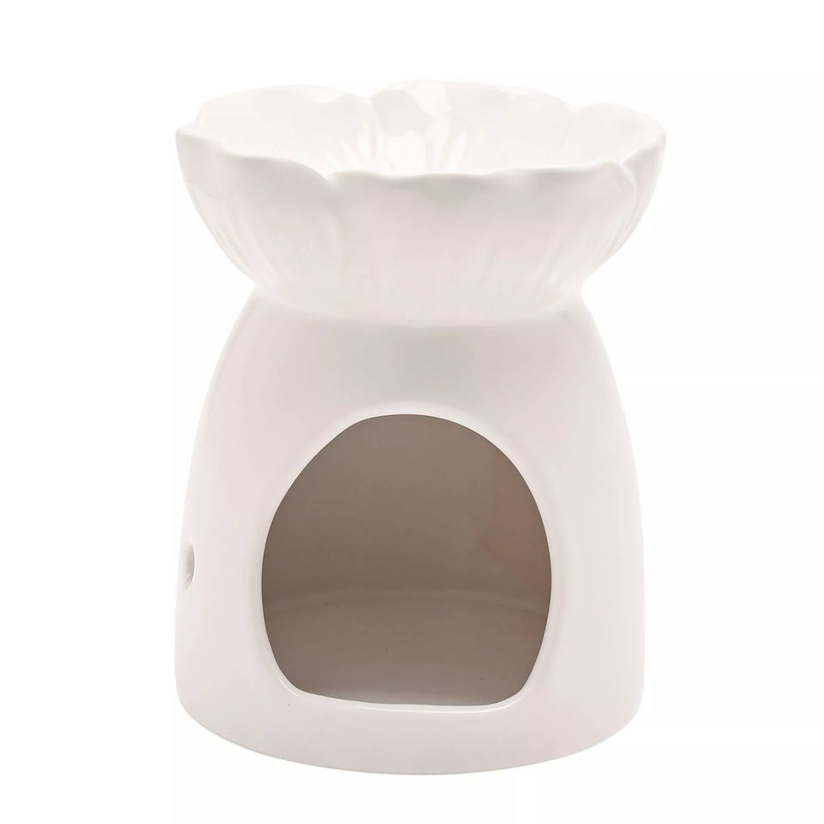 Hestia Flower Wax Melt Holder - White