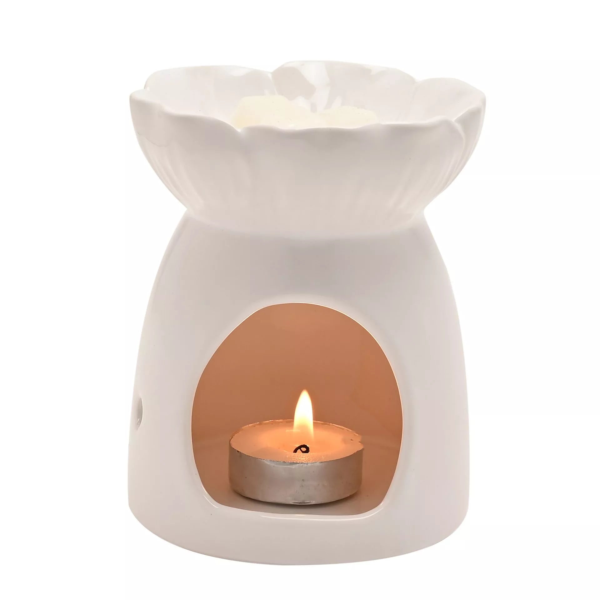 Hestia Flower Wax Melt Holder - White