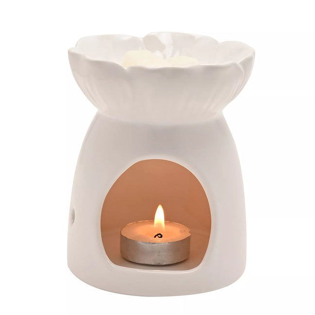 Hestia Flower Wax Melt Holder - White
