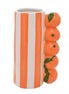Orange Striped Vase