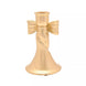 Ribbon Gold Tall Taper Candle Holder