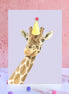 Giraffe Pompom Birthday Card