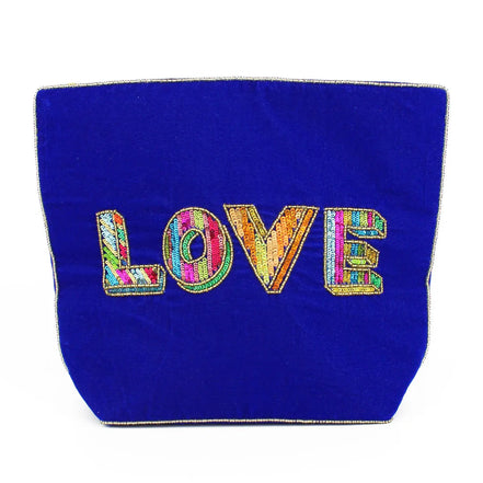 Love Blue Make up Bag