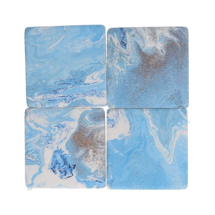 Water Inks Resin Coaster  - Pack of 4