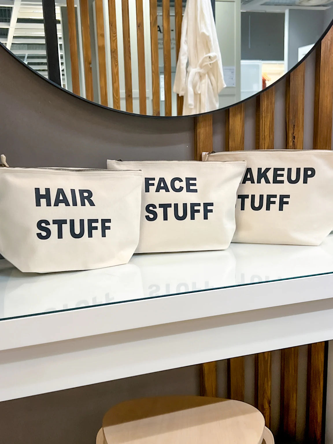 Large 'Hair Stuff' Pouch - Natural